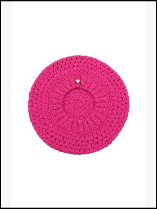 Crochet Rib Beret - Acrylic Wool Blend, Classic Beret Hat